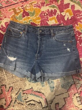 Abercrombie & Fitch Blue Distressed Denim Cutoff Shorts
